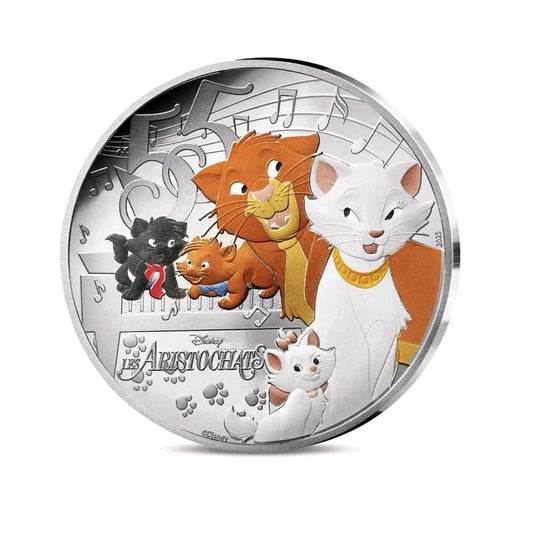 FRANCE 2025 DISNEY  animated classics ARISTOCATS kitten cats 10€ Silver Coin SUP