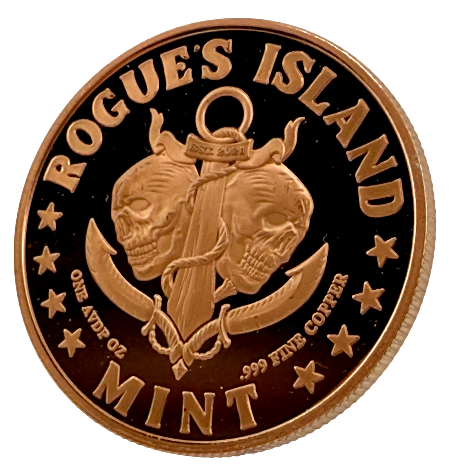 2026 Rogue Island Mint Don't Fear the Reaper HR Colorized Proof 1 oz Copper