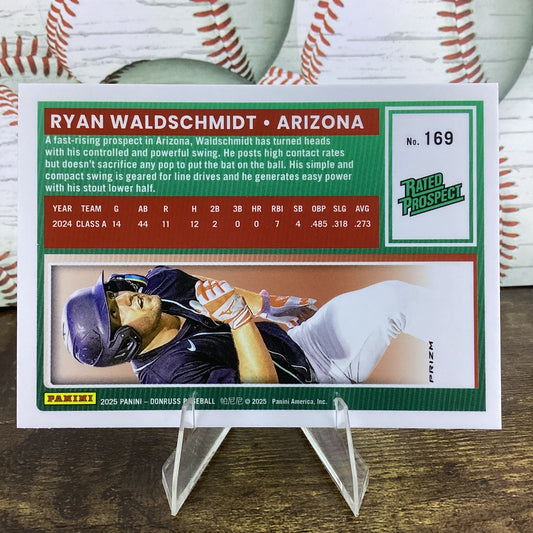 2025 Panini Donruss - Optic Rated Prospects Ryan Waldschmidt #169  ORANGE (RC)