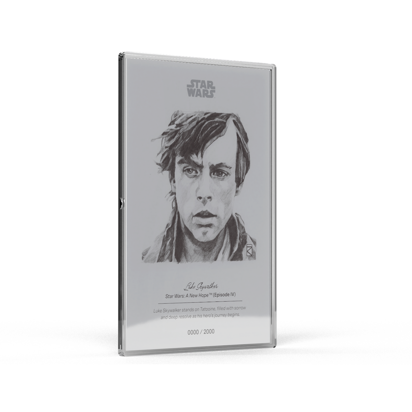 2026 Agoro Niue Star Wars™ Sketch Art - Luke Skywalker™ 5g .999 Silver Foil New