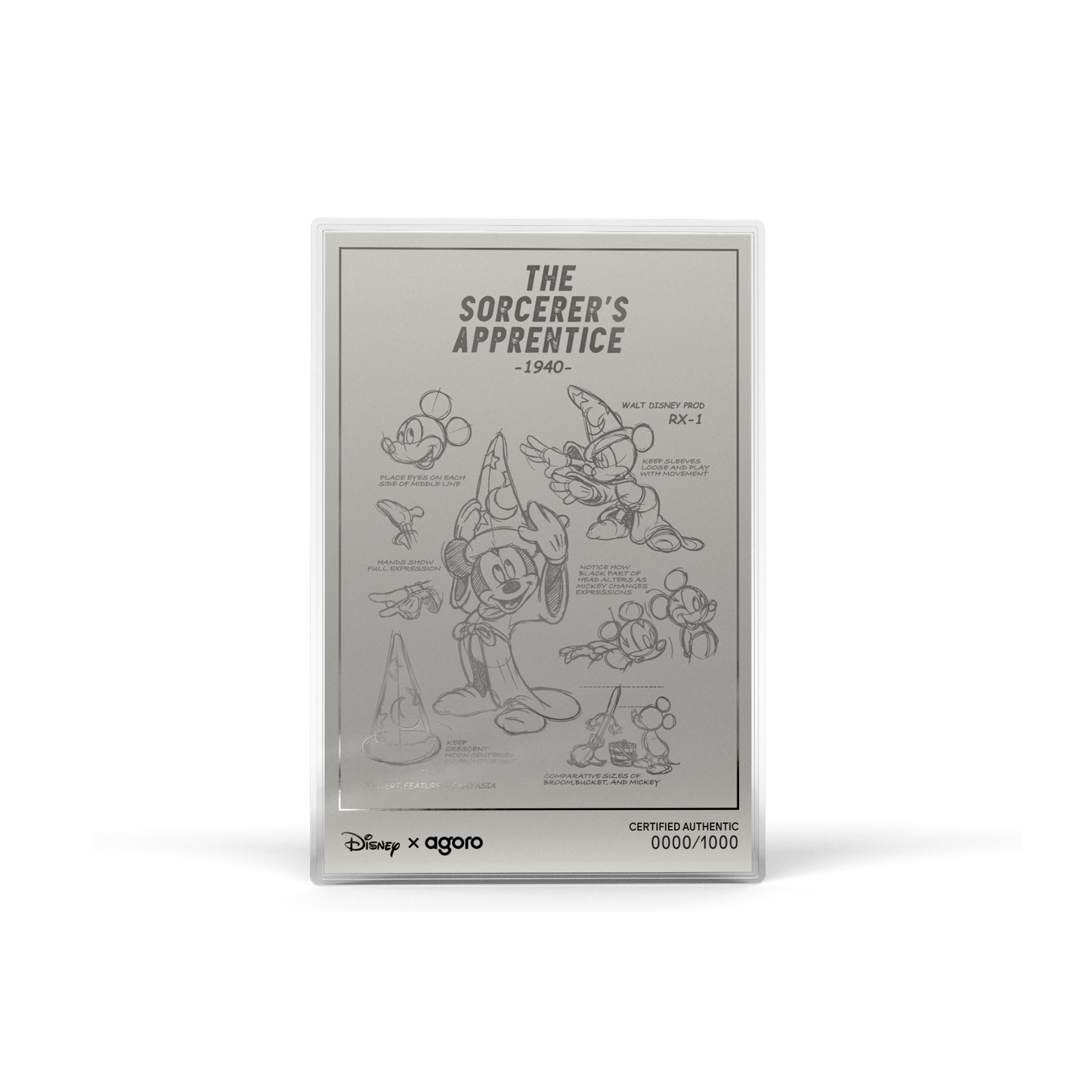 2025 Disney - Collection - Fantasia Silver Foil + Collectible 1oz Silver Coin