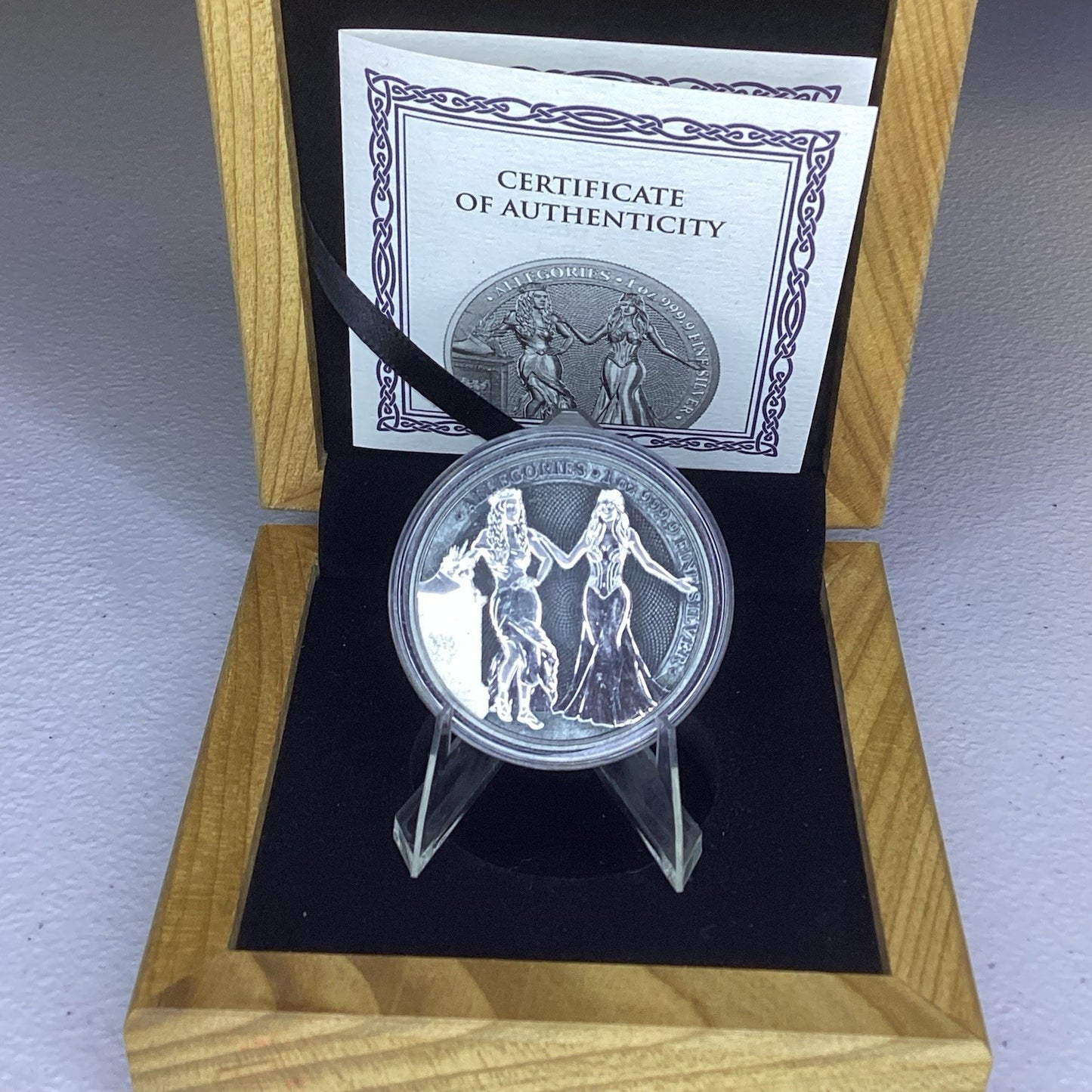 2020 Allegories Italia & Germania 1oz silver rounds w/Box and COA