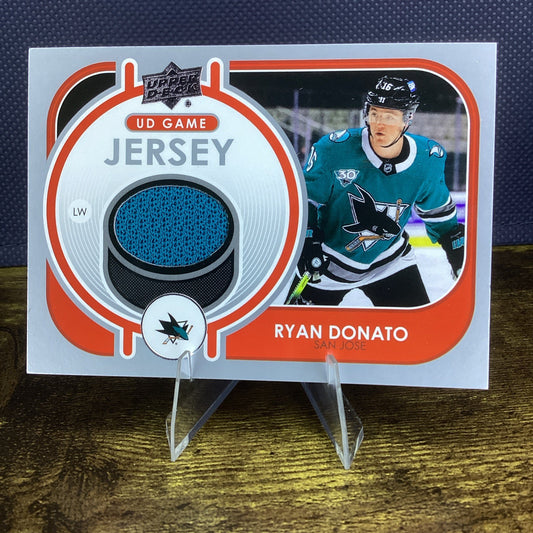 2021-22 Upper Deck Game Jersey Ryan Donato Game Used Jersey Patch