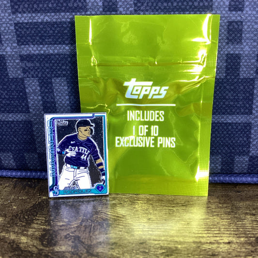 2025 Topps Series 1 Enamel Pin Julio Rodriguez Mariners - Super Box - Free Ship