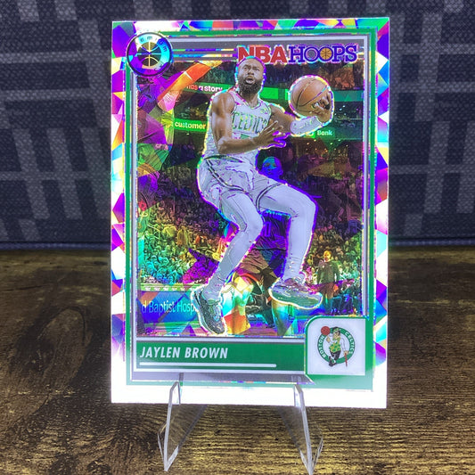 Jaylen Brown Celtics 203-24 Panini NBA Hoops Premium Stock Silver Ice #81