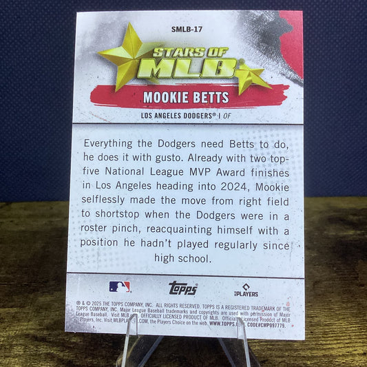 2025 Topps Series One Stars of MLB Mookie Betts Insert