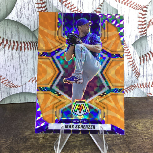 2022 Panini Mosaic Reactive Orange Mosaic Prizm Max Scherzer #99
