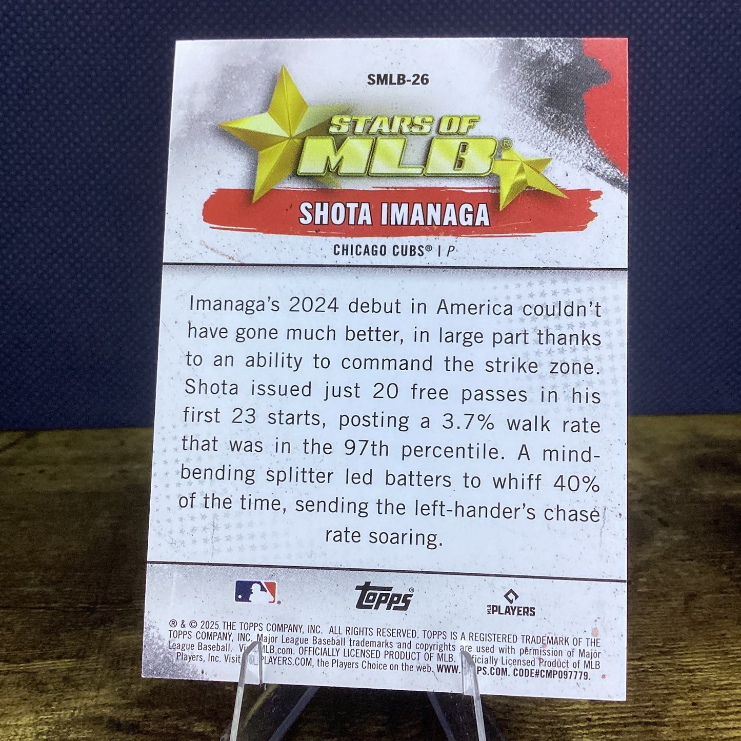 2025 Topps Series One Stars of MLB Shota Imanaga Insert