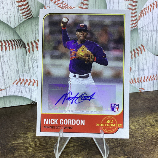 2022 Topps 582 Montgomery Club Set 1 Lost Design Nick Gordon RC ROOKIE CARD #10A