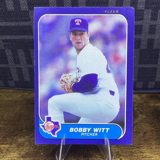 Bobby Witt 1986 Fleer Update #U-129 Baseball Card Texas Rangers