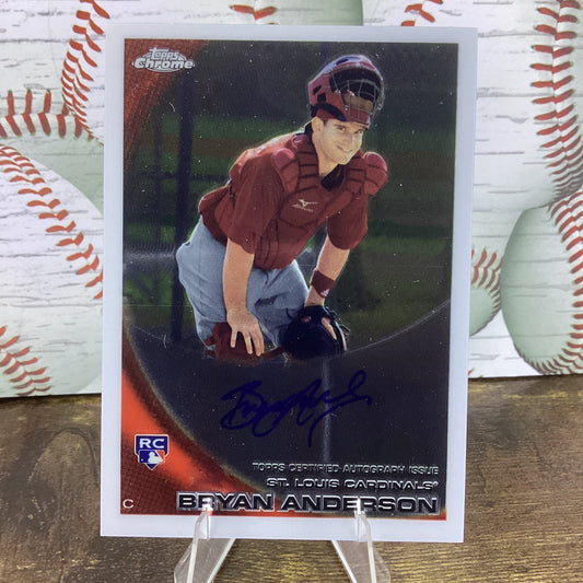 2010 Topps Chrome - Bryan Anderson #172 (RC) Signature - St Louis Cardinals