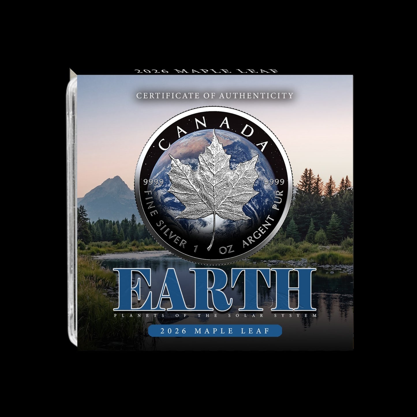 2026 Canada 1 oz Silver Maple Leaf Earth Coin | .9999 Pure Silver BU 500 Mintage