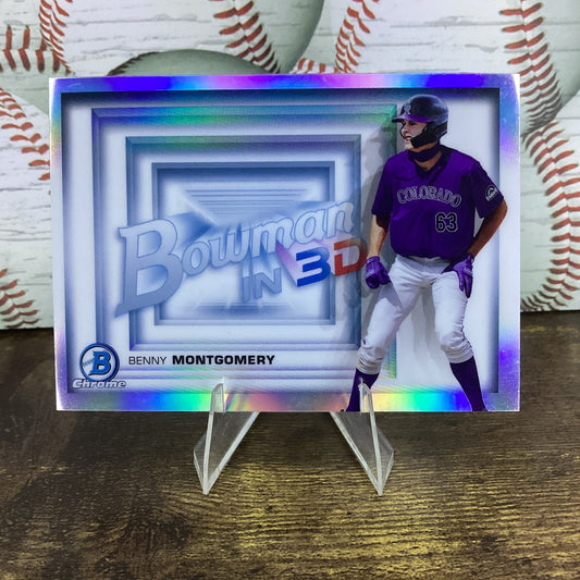 2022 Bowman In 3D - Benny Montgomery #B3D-19 - Colorado Rockies