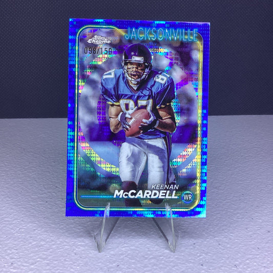 2024 Topps Chrome Keenan McCardell #90 Blue Sonar Refractor #'d 98/150 Jaguars