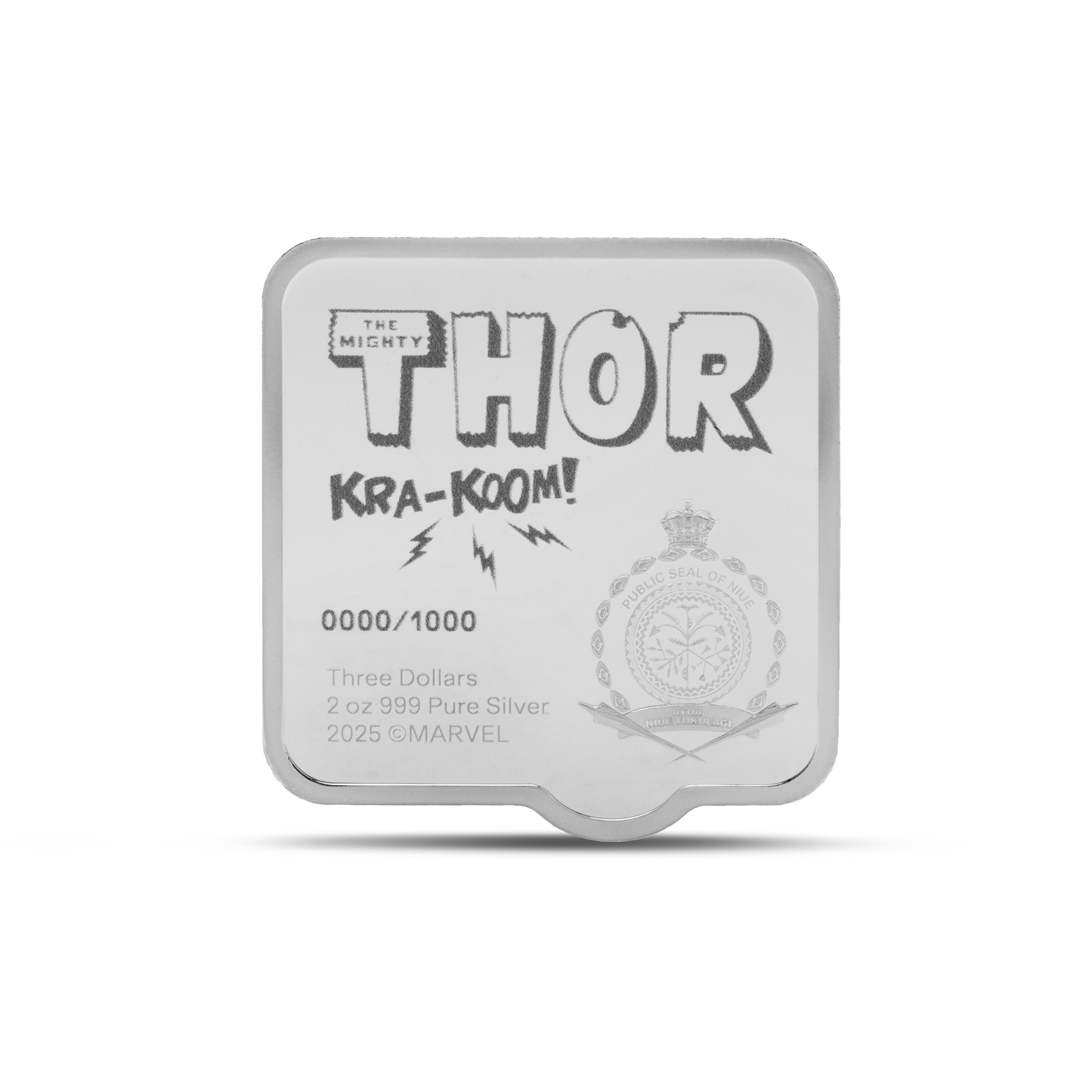 Marvel - Smash Series - Thor Kra-Koom (Ultra High Relief) 2oz Siliver Agoro MIntage 1000